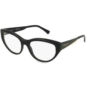 Luxottica Fashion Brillen Vertriebs GmbH Vogue 0VO5560 Damen-Brille inkl. Gläser Vollrand Quadratisch Acetat-Gestell 53/18/140, Schwarz