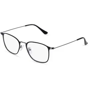 Wenzhou Bada Optical Co. , LTD Fielmann BD 530 CL Unisex-Brille inkl. Gläser Vollrand Quadratisch Metall-Gestell 51/19/145, Schwarz