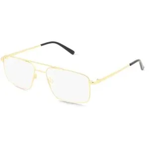 Matt Optical Co., LTD. Fielmann MO 004 CL TILL Herren-Brille inkl. Gläser Vollrand Quadratisch Edelstahl-Gestell 55/17/145, Gold