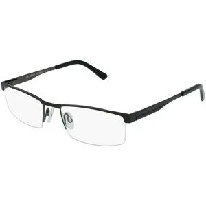 Design Eyewear Group Germany GmbH Fielmann 2127 FLEX CL Herren-Brille inkl. Gläser Halbrand Quadratisch Metall-Gestell 53/18/135, Schwarz