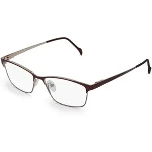 Stepper Eyewear LTD. Fielmann COMFORT 084 FLEX CL Damen-Brille inkl. Gläser Vollrand Quadratisch Titan-Gestell 52/14/135, Braun