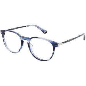 DE RIGO Vision D.A.CH. GmbH Police POIVPLU63 Unisex-Brille inkl. Gläser Vollrand Panto Kunststoff-Gestell 51/19/0, Blau