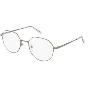 Billion Excel Optical Manufactory Co. Ltd. Fielmann BE 012 FA CLEO Damen-Brille inkl. Gläser Vollrand Panto Edelstahl-Gestell 51/20/135, Grau