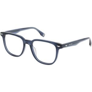 DE RIGO Vision D.A.CH. GmbH Police VPLR65E Herren-Brille inkl. Gläser Vollrand Panto Kunststoff-Gestell 51/19/150, Blau
