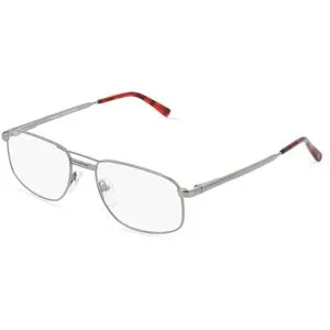 Optic Prima HK Fielmann OPH 9569 FLEX CL Herren-Brille inkl. Gläser Vollrand Quadratisch Metall-Gestell 52/18/135, Grau