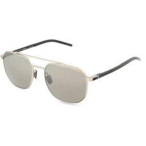 DE RIGO Vision D.A.CH. GmbH Porsche Design P8988 Herren-Sonnenbrille Vollrand Pilot Metall-Gestell, Silber