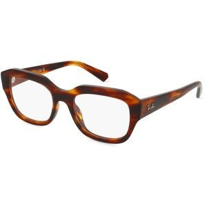 Luxottica Fashion Brillen Vertriebs GmbH Ray-Ban RX7225 Unisex-Brille inkl. Gläser Vollrand Quadratisch Acetat-Gestell 52/20/145, Havanna