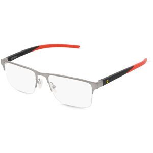 Luxottica Fashion Brillen Vertriebs GmbH Scuderia Ferrari 0FZ7001 Herren-Brille inkl. Gläser Halbrand Quadratisch Metall-Gestell 55/18/145, Grau