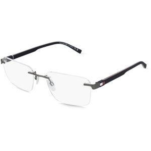 Safilo GmbH Tommy Hilfiger TH 2323 Herren-Brille inkl. Gläser Randlos Eckig Edelstahl-Gestell 55/18/145, Grau