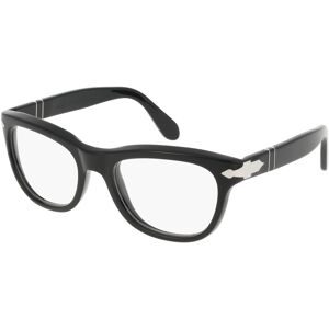 Luxottica Fashion Brillen Vertriebs GmbH Persol 0PO0086V Unisex-Brille inkl. Gläser Vollrand Quadratisch Acetat-Gestell 54/20/145, Schwarz