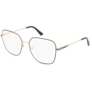 Luxottica Fashion Brillen Vertriebs GmbH Jimmy Choo 0JC2001B Damen-Brille inkl. Gläser Vollrand Quadratisch Edelstahl-Gestell 55/17/140, Schwarz