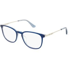 DE RIGO Vision D.A.CH. GmbH Police VPLD07 Herren-Brille inkl. Gläser Vollrand Panto Acetat-Gestell 52/18/145, Blau