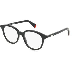 Thélios Kenzo KZ50179I AKA Damen-Brille inkl. Gläser Vollrand Rund Acetat-Gestell 50/18/145, Schwarz