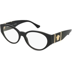 Luxottica Fashion Brillen Vertriebs GmbH Versace VE3345 Damen-Brille inkl. Gläser Vollrand Oval Acetat-Gestell 54/18/140, Schwarz