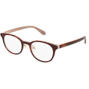 Safilo GmbH Kate Spade BAINA/F Damen-Brille inkl. Gläser Vollrand Rund Acetat-Gestell 49/21/145, Havanna