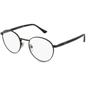 Luxottica Fashion Brillen Vertriebs GmbH Persol 0PO1008V Unisex-Brille inkl. Gläser Vollrand Quadratisch Metall-Gestell 50/20/145, Schwarz