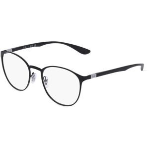 Luxottica Fashion Brillen Vertriebs GmbH Ray-Ban RX6355 Unisex-Brille inkl. Gläser Vollrand Panto Metall-Gestell 52/20/145, Schwarz