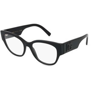 Luxottica Fashion Brillen Vertriebs GmbH Dolce&Gabbana 0DG3377 Damen-Brille inkl. Gläser Vollrand Butterfly Acetat-Gestell 53/18/145, Schwarz