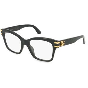 Luxottica Fashion Brillen Vertriebs GmbH Dolce&Gabbana DG3419 Damen-Brille inkl. Gläser Vollrand Quadratisch Acetat-Gestell 54/19/145, Schwarz