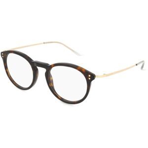 Kering Eyewear Spa Gucci GG1710O Unisex-Brille inkl. Gläser Vollrand Panto Acetat-Gestell 48/20/140, Havanna