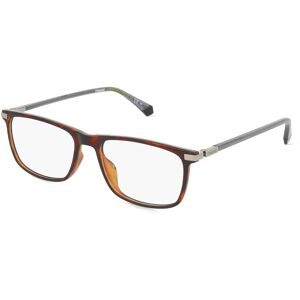Safilo GmbH Polaroid PLD D458/G Herren-Brille inkl. Gläser Vollrand Quadratisch Kunststoff-Gestell 54/17/145, Havanna