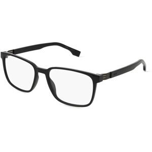 Safilo GmbH Boss 1578 Herren-Brille inkl. Gläser Vollrand Quadratisch Kunststoff-Gestell 57/18/150, Schwarz