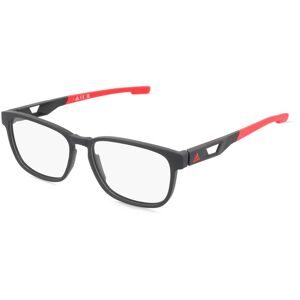 Marcolin Deutschland GmbH Adidas SP5077 Unisex-Brille inkl. Gläser Vollrand Quadratisch Kunststoff-Gestell 54/15/145, Schwarz