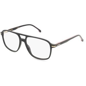 Safilo SpA Carrera 373 Herren-Brille inkl. Gläser Vollrand Eckig Acetat-Gestell 55/16/145, Schwarz