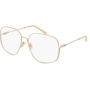 Kering Eyewear Spa Chloé CH0165O Unisex-Brille inkl. Gläser Vollrand Quadratisch Metall-Gestell 58/15/135, Gold