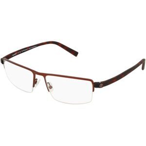 Marcolin Deutschland GmbH Timberland TB1821 Unisex-Brille inkl. Gläser Vollrand Quadratisch Metall-Gestell 56/17/150, Braun