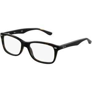 Luxottica Fashion Brillen Vertriebs GmbH Ray-Ban RB 5228 Unisex-Brille inkl. Gläser Vollrand Quadratisch Kunststoff-Gestell 50/17/140, Havanna