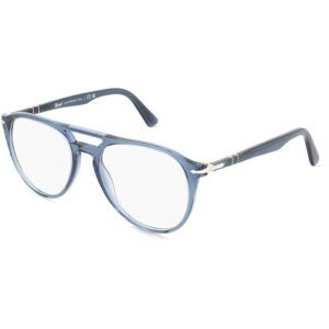 Luxottica Fashion Brillen Vertriebs GmbH Persol PO3160V Herren-Brille inkl. Gläser Vollrand Pilot Acetat-Gestell 52/18/145, Blau