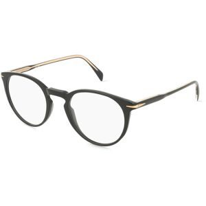 Safilo GmbH David Beckham DB1139 Herren-Brille inkl. Gläser Vollrand Panto Acetat-Gestell 49/22/150, Schwarz
