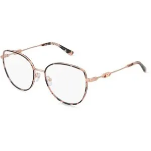 Luxottica Fashion Brillen Vertriebs GmbH Michael Kors MK3066J EMPIRE ROUND Damen-Brille inkl. Gläser Vollrand Cat Eye Metall-Gestell 53/17/140, Pink