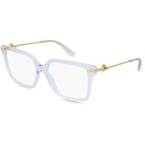 Luxottica Fashion Brillen Vertriebs GmbH Dolce&Gabbana DG3397 Damen-Brille inkl. Gläser Vollrand Quadratisch Acetat-Gestell 56/16/140, Transparent