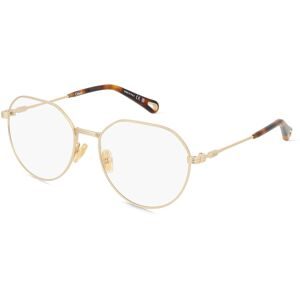 Kering Eyewear Spa Chloé CH0180O Unisex-Brille inkl. Gläser Vollrand Rund Metall-Gestell 54/17/140, Gold