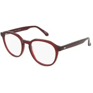 De Lotto s.r.l. Fielmann AB 007 CL Unisex-Brille inkl. Gläser Vollrand Panto Acetat-Gestell 50/19/140, Rot