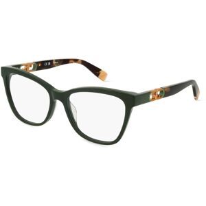 DE RIGO Vision D.A.CH. GmbH Furla FULVFU633 Unisex-Brille inkl. Gläser Vollrand Quadratisch Kunststoff-Gestell 53/16/135, Grün