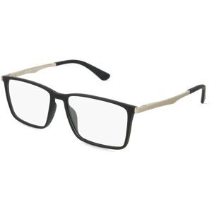 DE RIGO Vision D.A.CH. GmbH Police POIVPLG70 Unisex-Brille inkl. Gläser Vollrand Quadratisch Kunststoff-Gestell 56/15/145, Schwarz
