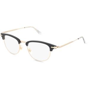 Kering Eyewear Spa Montblanc MB0364O Herren-Brille inkl. Gläser Vollrand Quadratisch Metall-Gestell 49/19/150, Schwarz