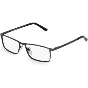Optic Prima HK Fielmann OPH 9776 FLEX CL Herren-Brille inkl. Gläser Vollrand Quadratisch Edelstahl-Gestell 54/15/140, Grau