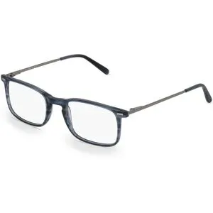 Bossin Eyewear Fielmann BC 014 FLEX CL Herren-Brille inkl. Gläser Vollrand Quadratisch Acetat-Gestell 49/18/135, Blau