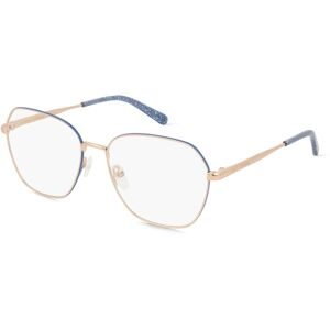 Safilo GmbH Chiara Ferragni CF 1025 Damen-Brille inkl. Gläser Vollrand Quadratisch Metall-Gestell 55/16/140, Gold