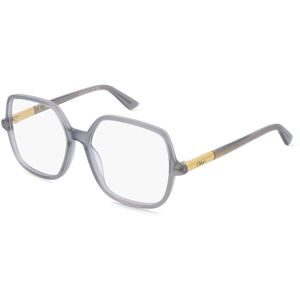 Kering Eyewear Spa Chloé CH0368O Damen-Brille inkl. Gläser Vollrand Geometrisch Acetat-Gestell 54/16/140, Grau