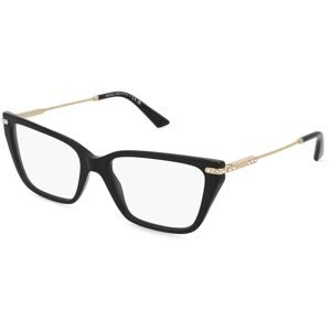 Luxottica Fashion Brillen Vertriebs GmbH Jimmy Choo 0JC3002B Damen-Brille inkl. Gläser Vollrand Cat Eye Acetat-Gestell 55/17/140, Schwarz
