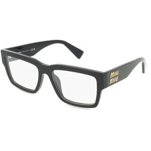 Luxottica Fashion Brillen Vertriebs GmbH Miu Miu MU02XV Damen-Brille inkl. Gläser Vollrand Eckig Acetat-Gestell 54/17/140, Schwarz