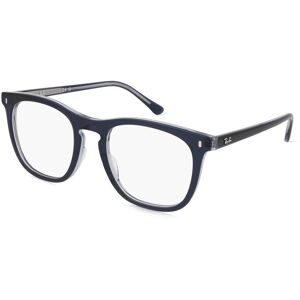 Luxottica Fashion Brillen Vertriebs GmbH Ray-Ban 0RX2210V Unisex-Brille inkl. Gläser Vollrand Quadratisch Acetat-Gestell 53/21/145, Blau