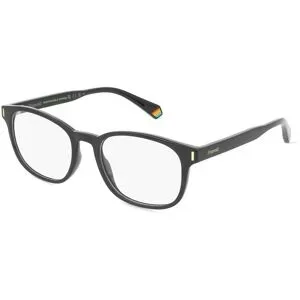 Safilo GmbH Polaroid PLD D453 Herren-Brille inkl. Gläser Vollrand Quadratisch Kunststoff-Gestell 52/19/145, Schwarz