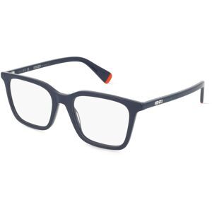 Thélios Kenzo KZ50193I Unisex-Brille inkl. Gläser Vollrand Quadratisch Kunststoff-Gestell 53/19/150, Blau