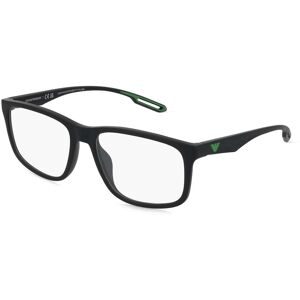 Luxottica Fashion Brillen Vertriebs GmbH Emporio Armani EA3209U Herren-Brille inkl. Gläser Vollrand Quadratisch Acetat-Gestell 56/17/145, Schwarz